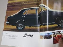 Morris Marina 1.3 Coupé, 1.8 Coupé, 1.8. 1.8 TC Coupé, 1.3 Saloon, 1.8 Saloon, 1.8 TC Saloon 1972 -myyntiesite / sales brochure