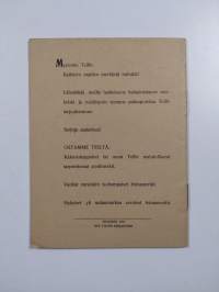 Luettelo no 1 : 1 pnä joulukuuta 1934 : kirjeellisessä huutokaupassa myytävistä postimerkeistä