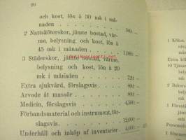 Maria Sjukhus i Helsingfors Årsberättelse för år 1910 -vuosikertomus