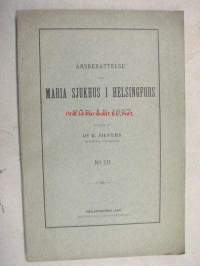 Maria Sjukhus i Helsingfors Årsberättelse för år 1897 -vuosikertomus