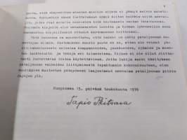 Kertomus Jääkäripataljoona 6:n vaiheista vuosina 1943-44 Suomen ja Neuvostoliiton välisessä nk Jatkosodassa -rykmentinkomentaja Tapio Peitsaran omakustanteinen kirja