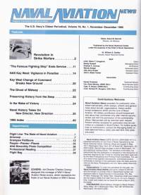 Naval Aviation News - November-December 1995. Katso sisältö kuvista. Kertoo laivaston ilmajaoksien toiminnasta.