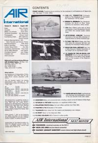 Air International - August 1991 Vol. 41, Number 2. Katso artikkelit kuvista. (ilmailu)