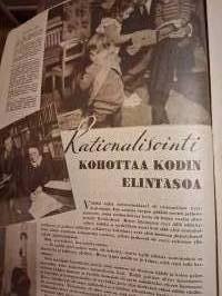 Kotiliesi 1-2, 1948. Uuden keittiön suunnittelua, ihmiselon soveltuvuutta jopa puukauhojen tekoa ja malleja. On aina hauska katsella kunkin ajan mainoksia.