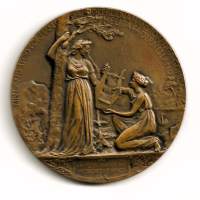 Johan Ludvig Runeberg 1804-1904  mitali 60 mm  (Walter Runeberg) ,   taidemitali