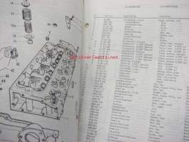 Massey-Ferguson A 4.212 Perkins engine for combine MF 186 419 193 M3 Emission I-V/72 -leikkuupuimurin moottorin varaosaluettelo englanniksi, saksaksi ja ranskaksi