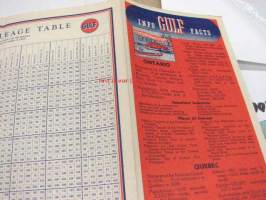 Gulf Oil Ontario, Quebec Info Map -huoltoasemaketjun USA:ssa jakama tiekartta