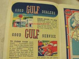 Gulf Oil Ontario, Quebec Info Map -huoltoasemaketjun USA:ssa jakama tiekartta