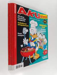 Ilta-sanomat Aku Ankka keräilylehti 1-6 : Aku &amp; kesä ; Aku &amp; autot ; Aku &amp; urheilu ; Aku &amp; raha ; Aku &amp; matka ; Aku &amp; joulu