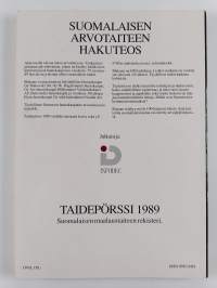 Taidepörssi 1989 : suomalaisen maalaustaiteen rekisteri