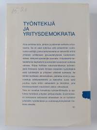 Työntekijä ja yritysdemokratia : sosialismi ja kapitalismi uudessa valossa