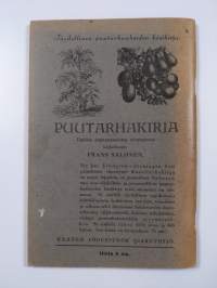 Lyhyt puutarhanhoidon oppikirja : kansakoulun jatko-opetusta varten