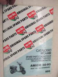 Aprilia Amico 50-93 GLE-GL-GL Sportlife spare parts catalog -varaosaluettelo englanniksi