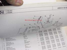 Aprilia Amico 50-92 CAT-LX-Sport spare parts catalog -varaosaluettelo englanniksi