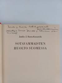 Sotavammaisten huolto Suomessa (signeerattu, tekijän omiste)