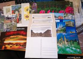 Postikortteja 60 kpl - Kulkemattomia, uusia. Kiina 21 kpl, Cappadocia 11, Puolanka, onnittelukortteja, Sao Paolo, Langkawi, maisemakortteja