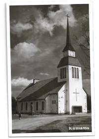 Kuusamo- paikkakuntakortti, paikkakuntapostikortti   postikorttikulkenut 1958