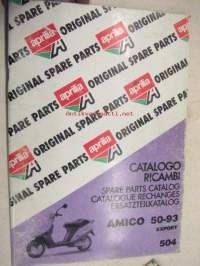 Aprilia Amico 50-93 spare parts catalog -varaosaluettelo