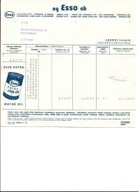Esso Oy Helsinki 1954 -  firmalomake