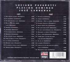 CD The Three Tenors - Luciano Pavarotti, Placido Domingo, José Carreras. 2CD- kokoelma, 28 raitaa.