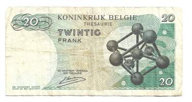 Belgia 20  Francs 1964  seteli
