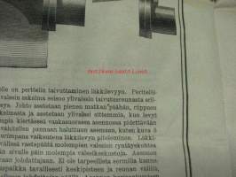 Sikkaus-, pertteli- ja langansisäänpanokoneota läkkitöihin (Peltitöihin) P. Sidorow Oy -myyntiesite
