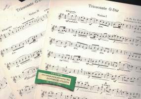 Triosonate G-Dur für zwei Violinen und Generalbass (Violoncello)