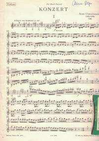 Violinkonzert, Violine und Klavier