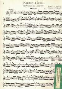 Konzert a-Moll für Violine und Orchester, BWV 1041, Ausgabe für Violine und Klavier