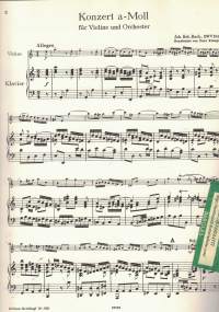 Konzert a-Moll für Violine und Orchester, BWV 1041, Ausgabe für Violine und Klavier