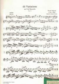 60 Variations sur l&#039;air Barucaba pour violon, Op. 14