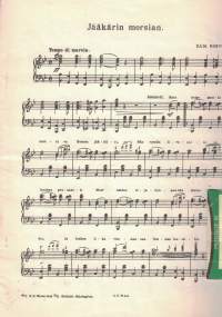 Jääkärin morsian, pianolle sanoineen