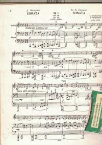 Sonata No 1 for Violin and Piano