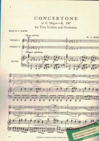 Concertone for Two Violins and Piano