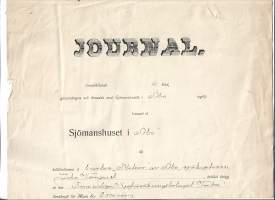 Sjöförsäkringsbolaget Triton / Meteor parkin kapteeni John Törnqvist 2 500 000 Fmk - vakuutuskirja Sjömanhuset i Åbo 1920