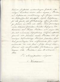 Vanha asiakirja 1844 Äbo Rådhus siistillä käsialalla kirjoitettu 3 sivua