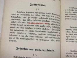 Marttilan Pitäjän, Kosken ja Karinaisten Kappelien Yhteisen Säästöpankin Säännöt / Säästökirja nr 28, Juho Juhonpoika Uusitalo, 1875 -harvinainen