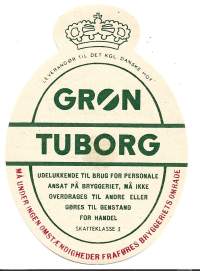 Gron Tuborg  olutetiketti