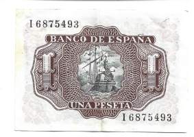 Espania 1 Peseta 1953 - seteli