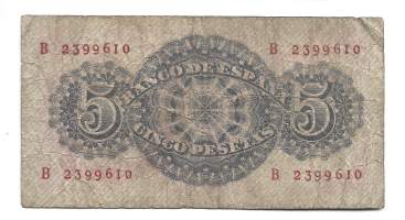 Espania 5 Peseta 1947 - seteli