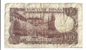 Espania 100 Peseta 1970 - seteli