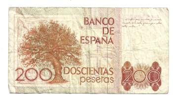 Espania 200 Peseta 1980 - seteli