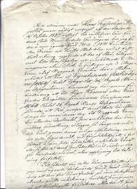 Vanha asiakirja 1835 Åbo vahasinetti asiakirja 4 sivua