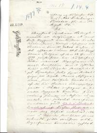Veroleimapaperi 12 kop kohopainoleima  Kamreeri Gabr Borgström  Vesileimapaperi USKELA   Åbo 1835 asiakirja