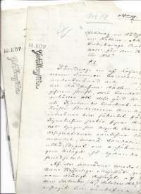 Veroleimapaperi 12 kop kohopainoleima  Kamreeri Gabr Borgström  Vesileimapaperi USKELA   Åbo 1835 asiakirja 2 kpl erä