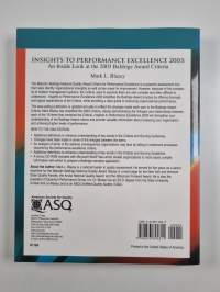 Insights to Performance Excellence 2003 : An Inside Look at the 2003 Baldridge Award Criteria