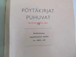 Pöytäkirjat puhuvat II. Poliittisten tapahtumien kulku vv. 1951-53 (Maalaisliiton Puoluetoimisto)