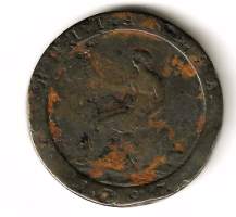 Iso-Britannia.. 1797 George III - &quot;Kärrynpyörä&quot; Kaksi penniä Englanti - ulkomainen kolikko