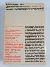 Moderne Musik 1945-1965 : Voraussetzungen, Verlauf, Material