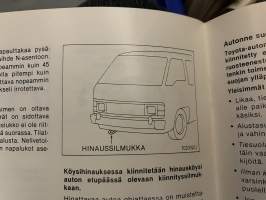 Toyota Hiace Mk 3 -omistajan käsikirja / käyttöohjekirja